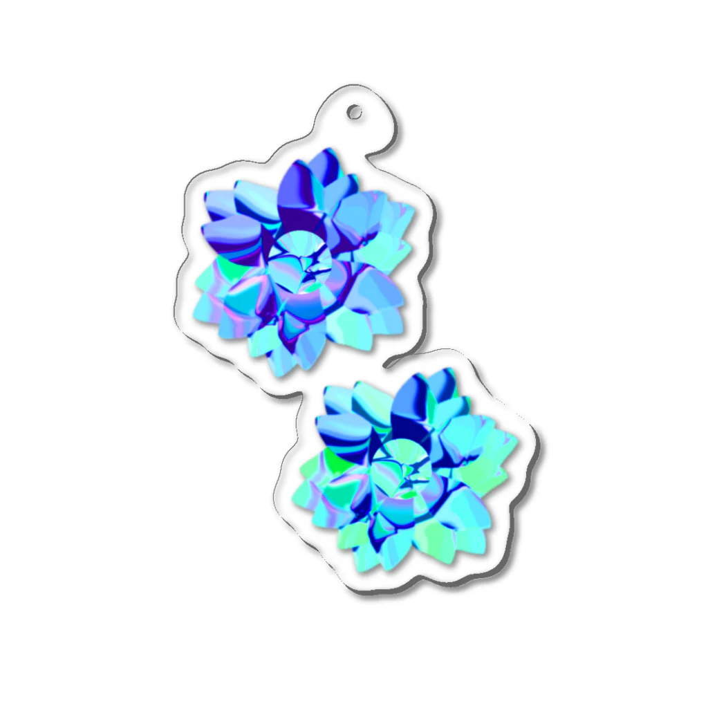 花色蓮人の氷漬けの花 Acrylic Key Chain