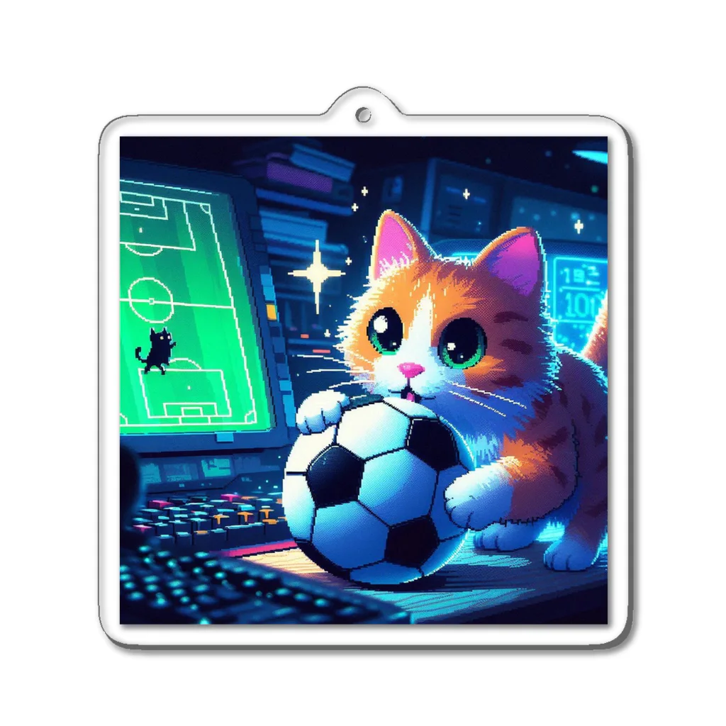 Ballboyの猫とサッカー アクリルキーホルダー