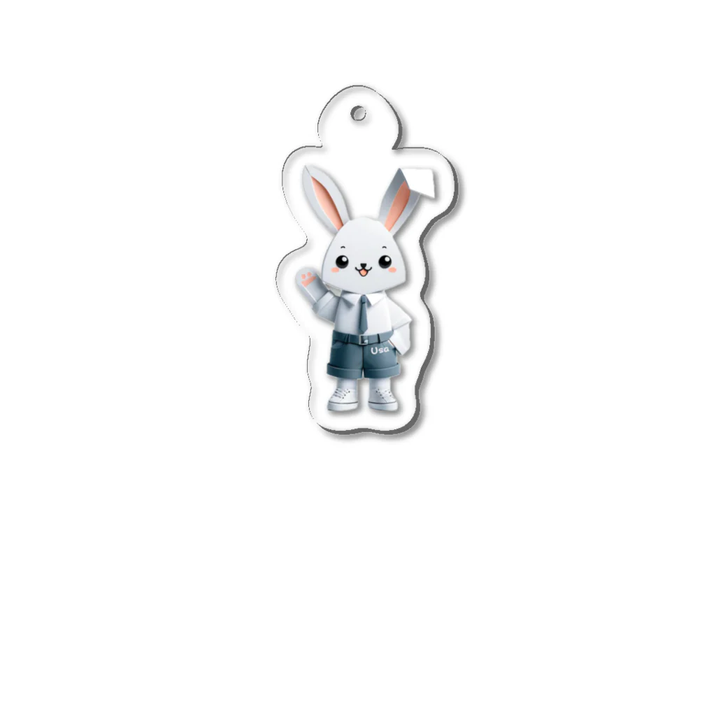 ウサのほっこりショップの折り紙ウサ Acrylic Key Chain