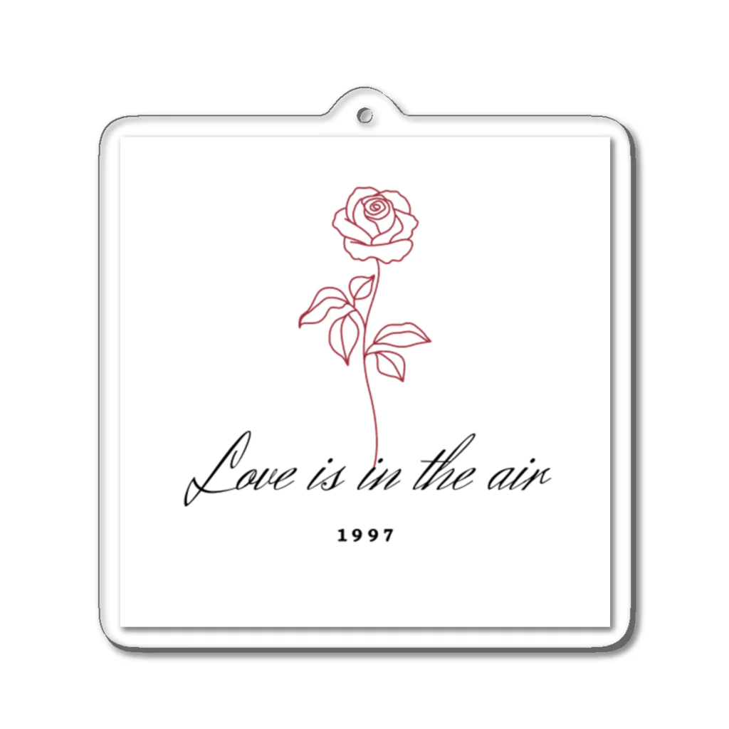 りなりのLove is in the air（バラ） Acrylic Key Chain