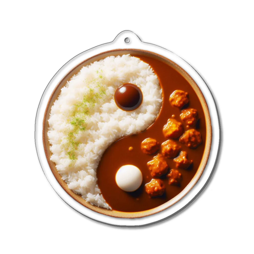 使いやすいデザインがいいね！のカレーライス アクリルキーホルダー