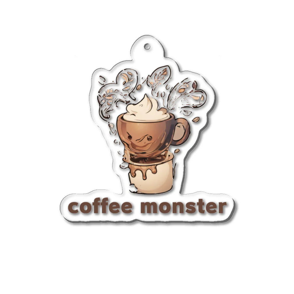 leisurely_lifeのCoffee Monster Java Acrylic Key Chain