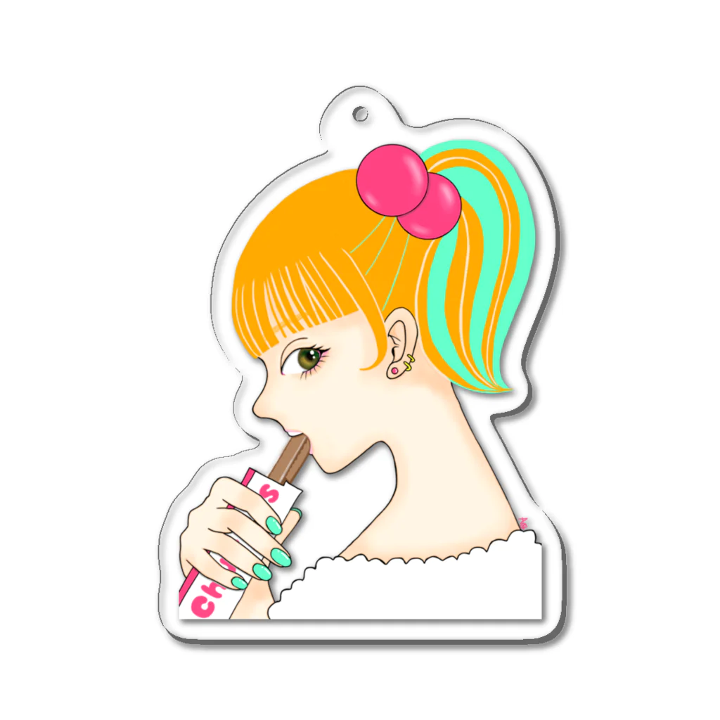 笑う動物のチュロスちゃん Acrylic Key Chain