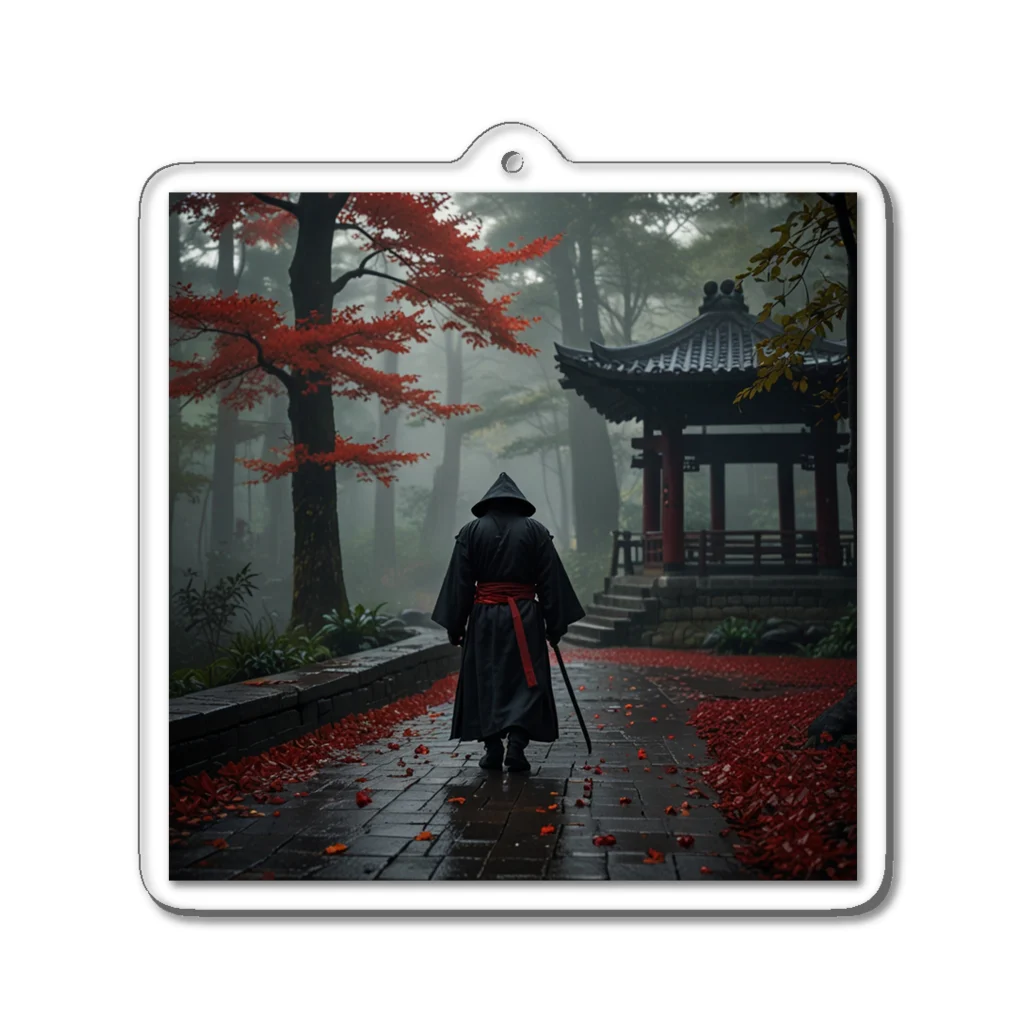 中村マコトの雨の中の侍2 Acrylic Key Chain