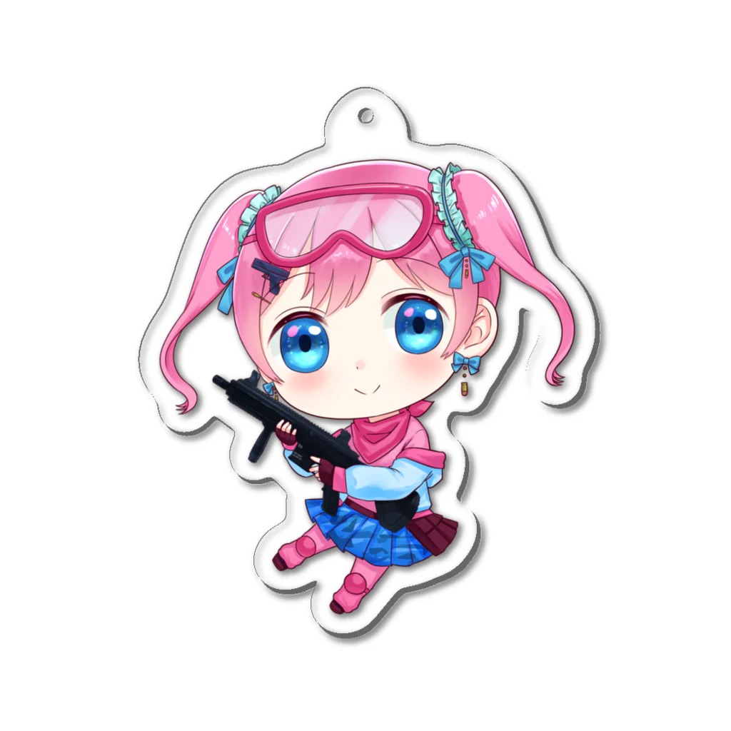 🔫🎀月宮イチ🦄🪐サバゲーマーVTuberのサバゲースタイル月宮イチB Acrylic Key Chain