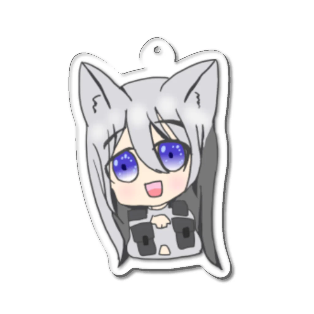 銀羽アニタ🩶🐈‍⬛@個人勢VTuberの銀羽アニタ(長髪) Acrylic Key Chain