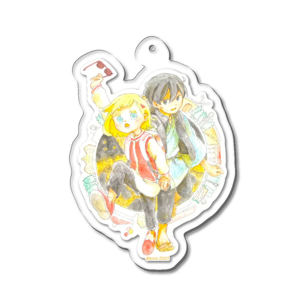 7tsukiの大冒険の第一歩 夏祭りの夜 Acrylic Key Chain