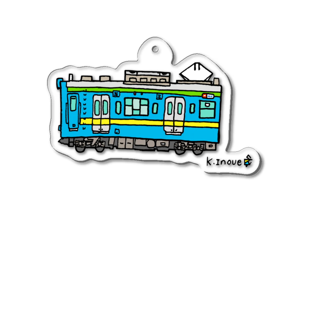 乗り物イラストレーター井上広大　オンラインショップのTRAINS commutertrain Acrylic Key Chain