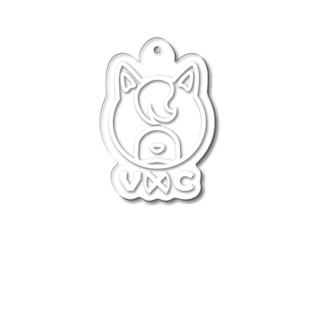 VIRTUAL CROSSのShiba Logo white  アクリルキーホルダー