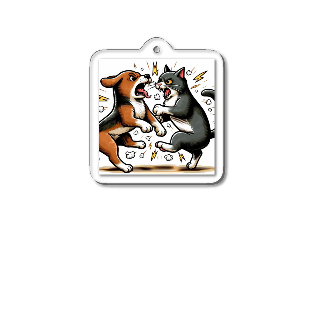 39キリリンの犬猿の仲 Acrylic Key Chain