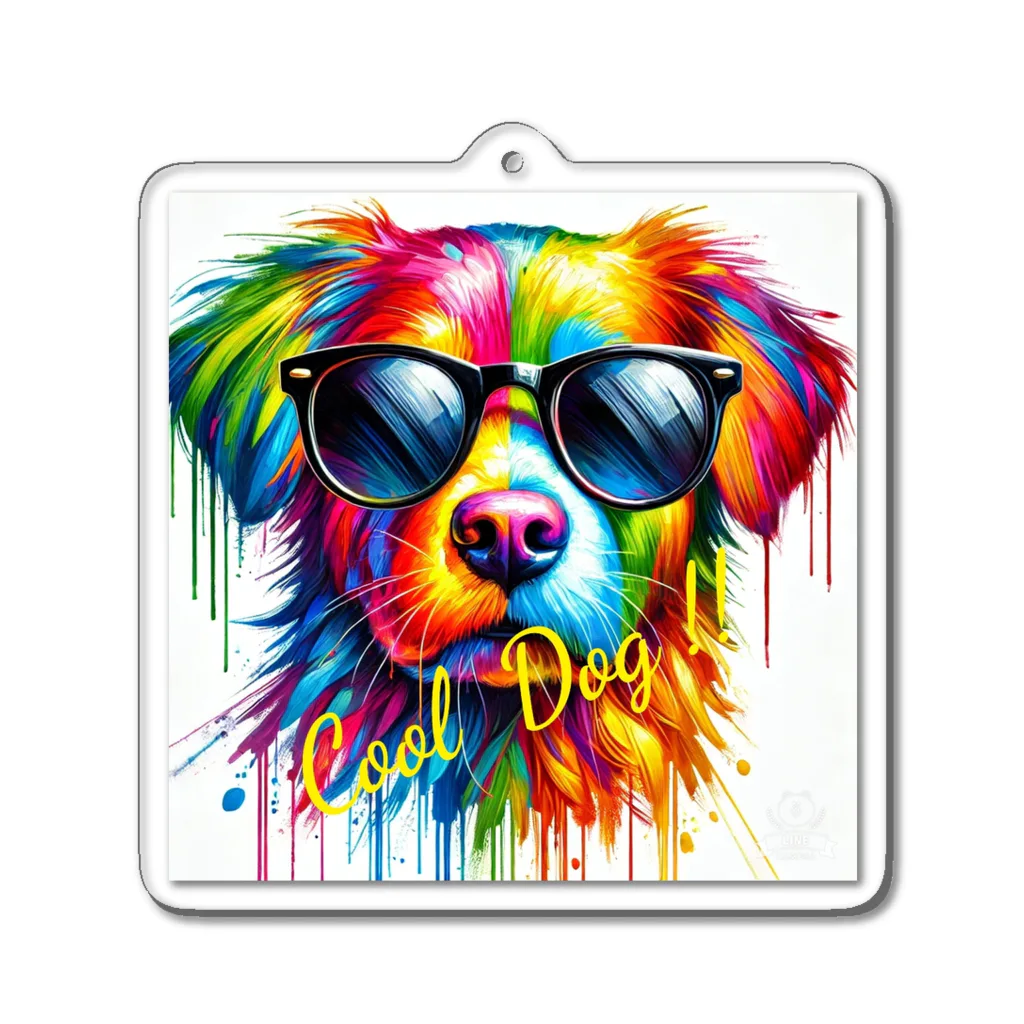 mio_shopのCool Dog !! Acrylic Key Chain