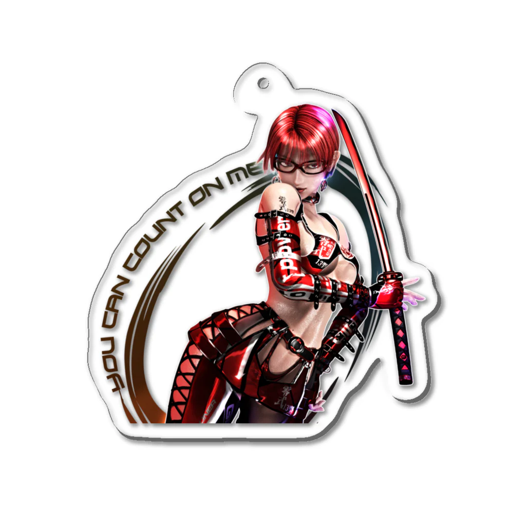 ワンプレイヤーのThe Red Katana Sword Acrylic Key Chain