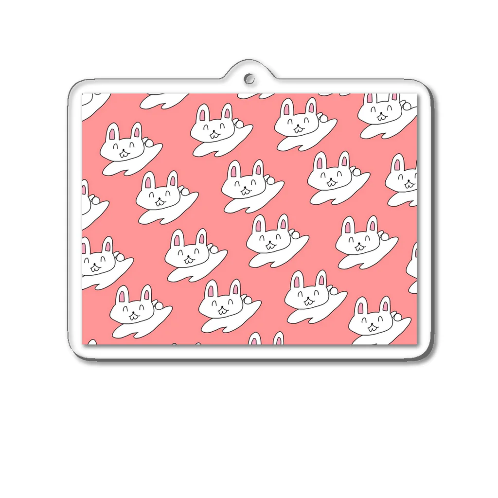 マグロユッケのゆかいなうさぎ Acrylic Key Chain