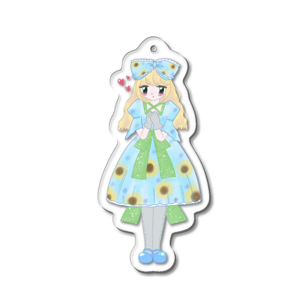 就労支援あんとのひまわりロリータちゃん Acrylic Key Chain