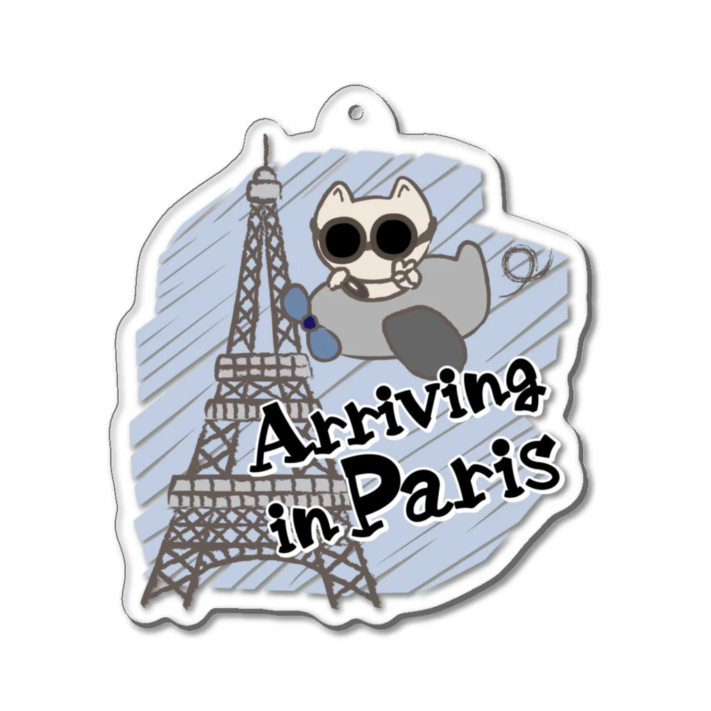 sari'sのArriving in Paris アクリルキーホルダー