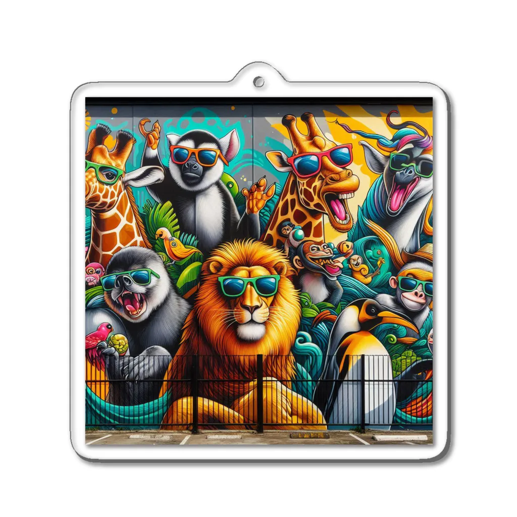 D-91のストリート動物園 Acrylic Key Chain