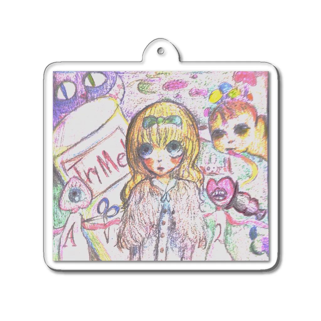 鶴橋らのの店・Eye☆Needのいってらっしゃい、アリス Acrylic Key Chain