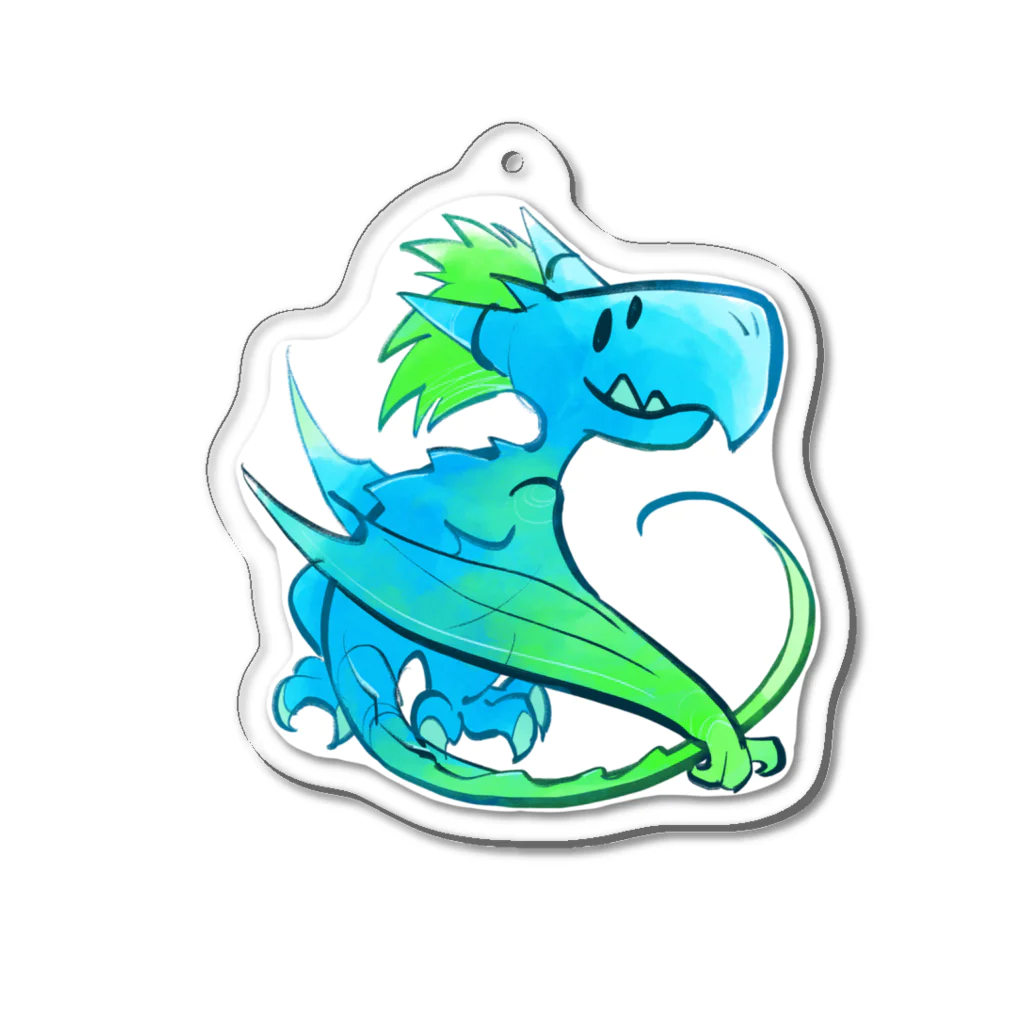 ハチノショップ　スズリ店のはりがねドラゴン Acrylic Key Chain