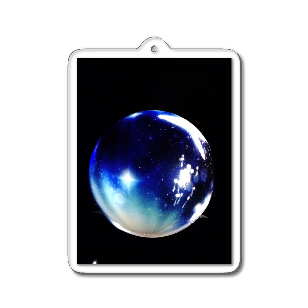 L'oiseau blueの惑星みたいなシャボン玉 Acrylic Key Chain