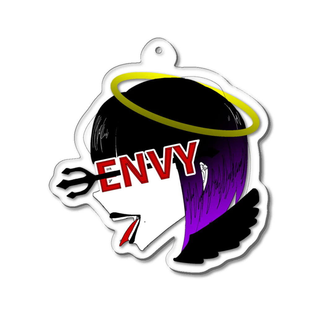 【ENVY】officialの【ENVY】一作目 堕天使 アイコンロゴ アクリルキーホルダー
