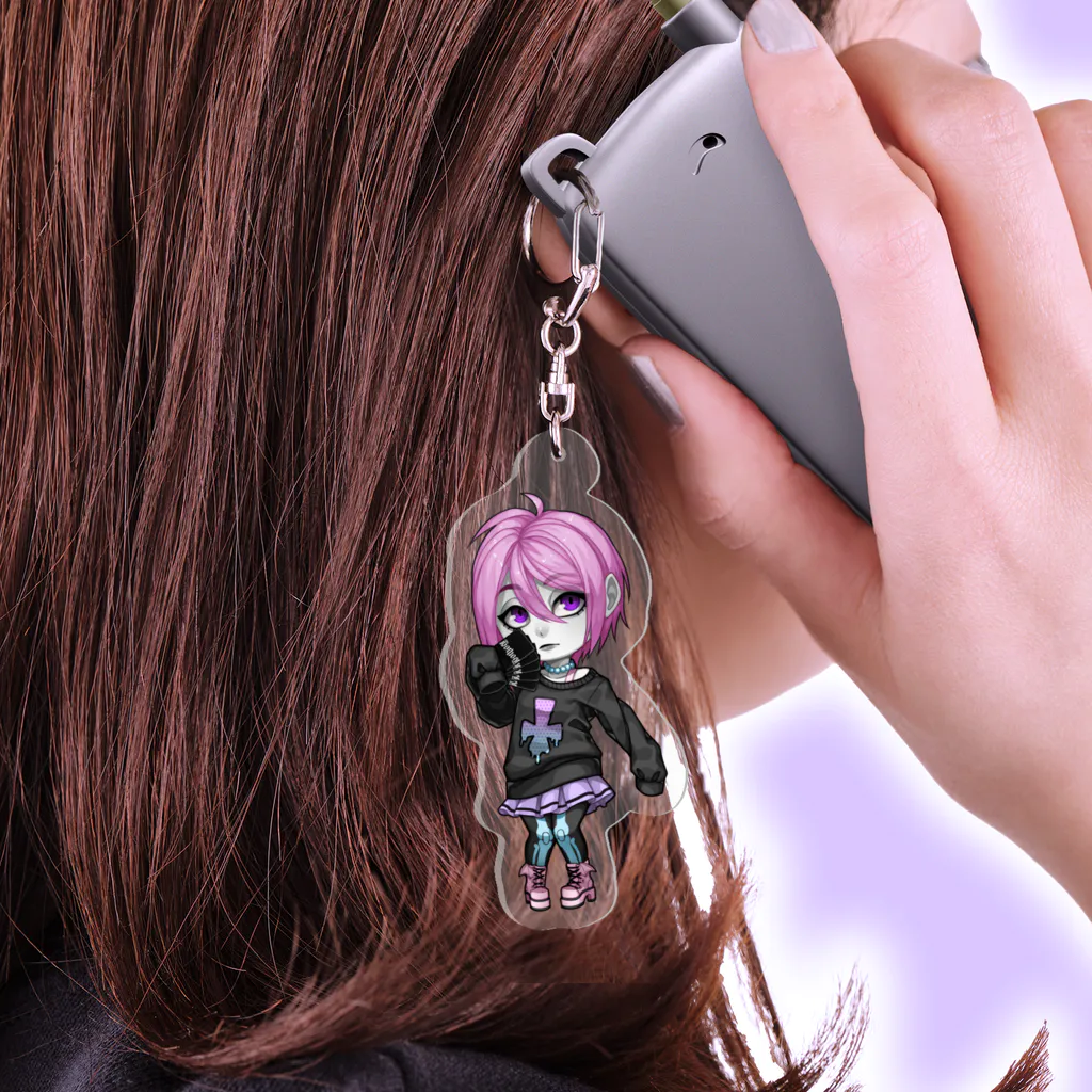 GOTHESTのパステルゴス貞子 / Pastelgoth Sadako Acrylic Key Chain