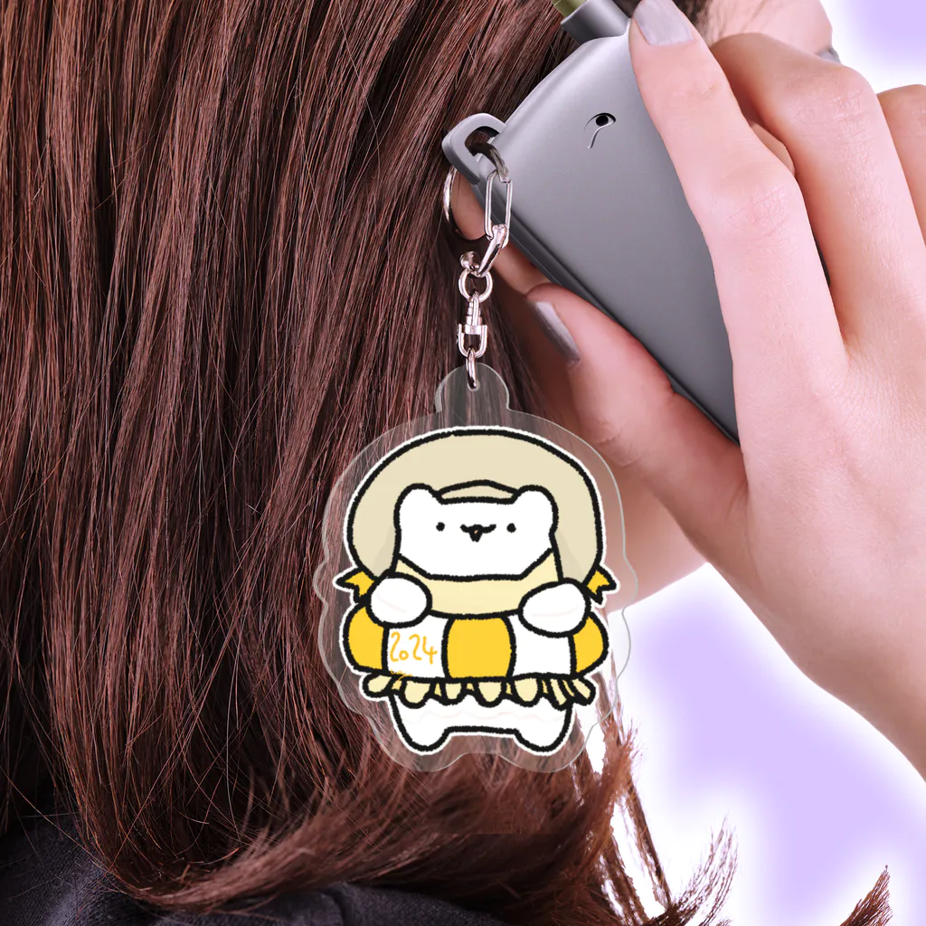 わくわく珍獣パークの２０２４夏の装いまるねすちゃん Acrylic Key Chain