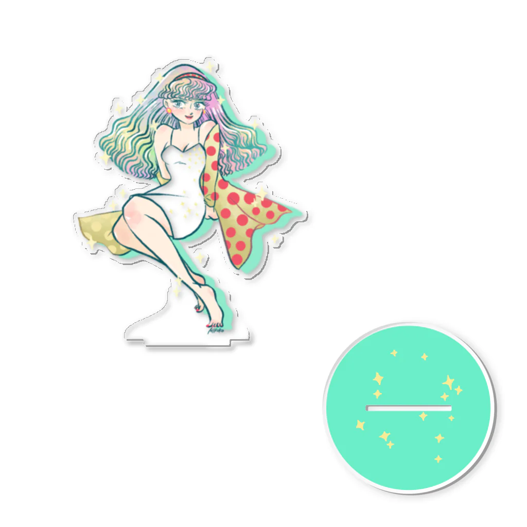 きらきら がーるずのレトロガール Acrylic Stand