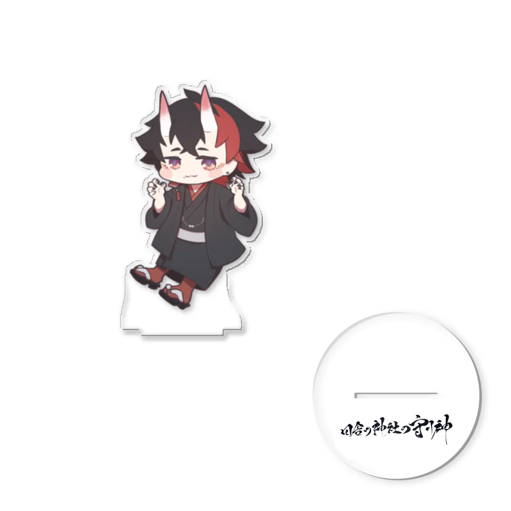 田舎の神社の守り神のかみのミニキャラぐっず Acrylic Stand