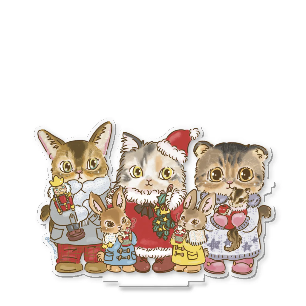 猫のきぬくんのお店のハウルくん一家　クリスマスツアー Acrylic Stand