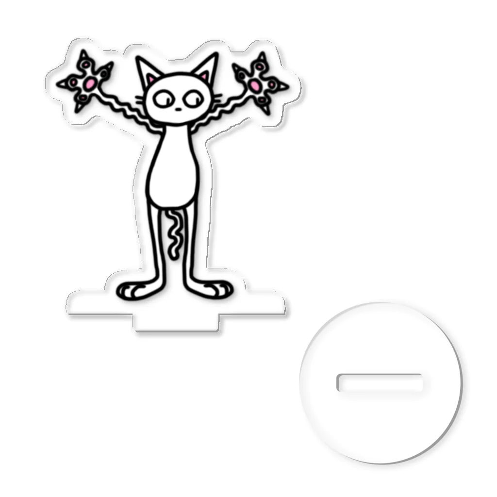 NOUMARUの猫4（白） アクリルスタンド