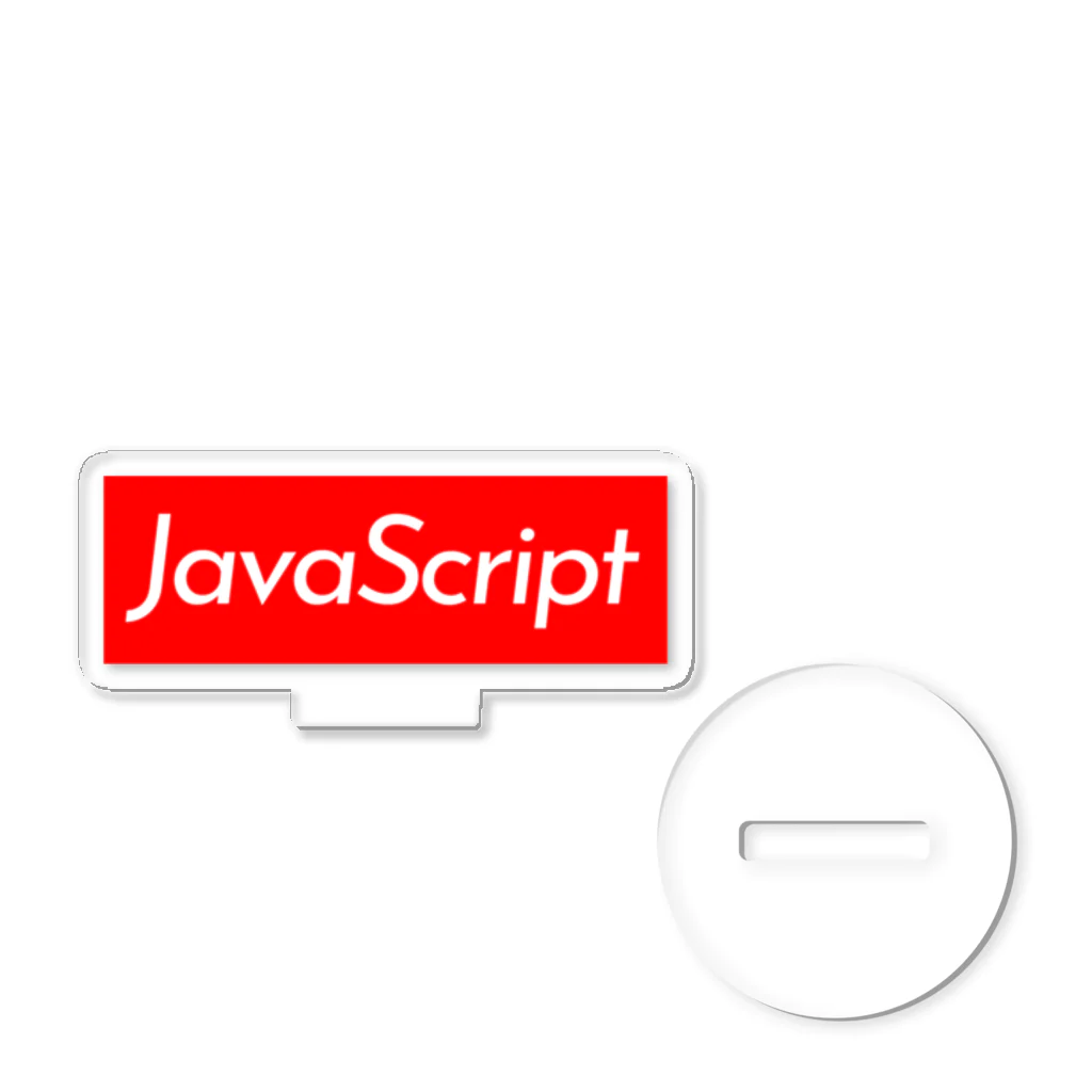 engineer-styleのJavaScript ボックスロゴ (赤) アクリルスタンド