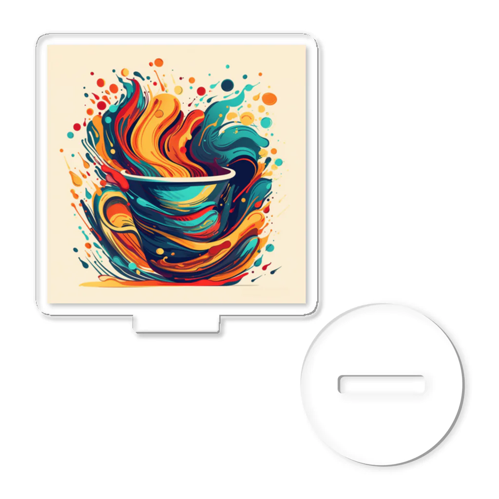 CoffeePixelのPixelBrew Cup D Acrylic Stand