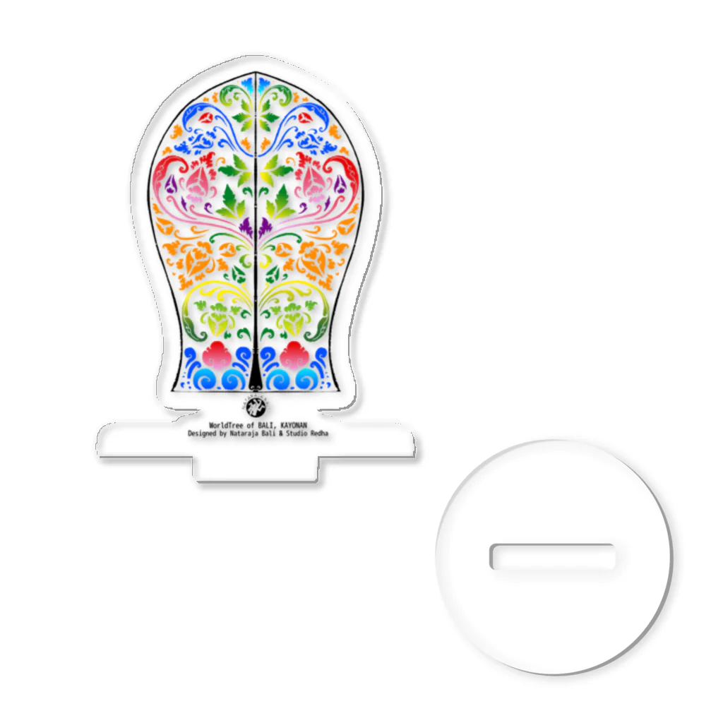 Toko Nataraja Baliのカヨナン　カラー背面、モノクロ前面 アクリルスタンド