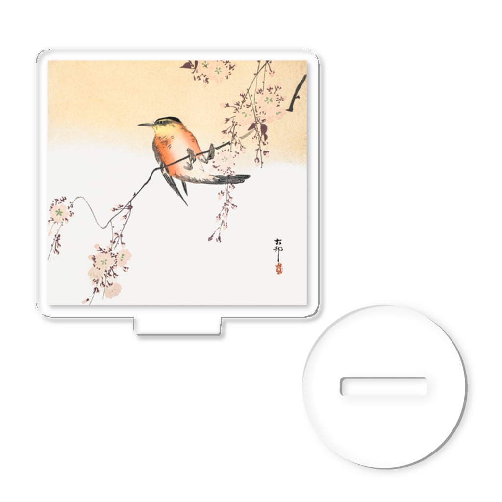 MUGEN ARTの小原古邨　桜と鳥　Ohara Koson 日本のアートTシャツ＆グッズ Acrylic Stand