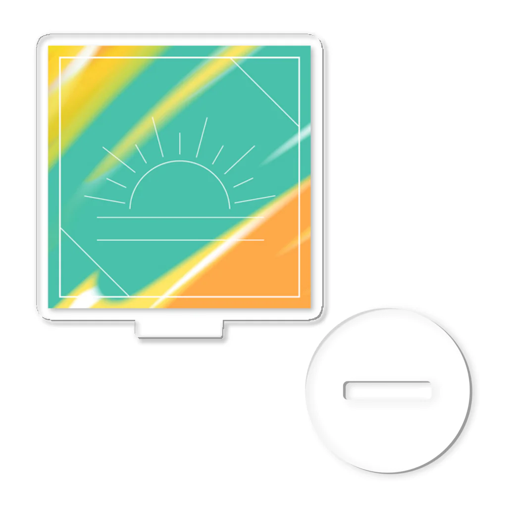 枯れた庭の日の出ロゴ アクリルスタンド