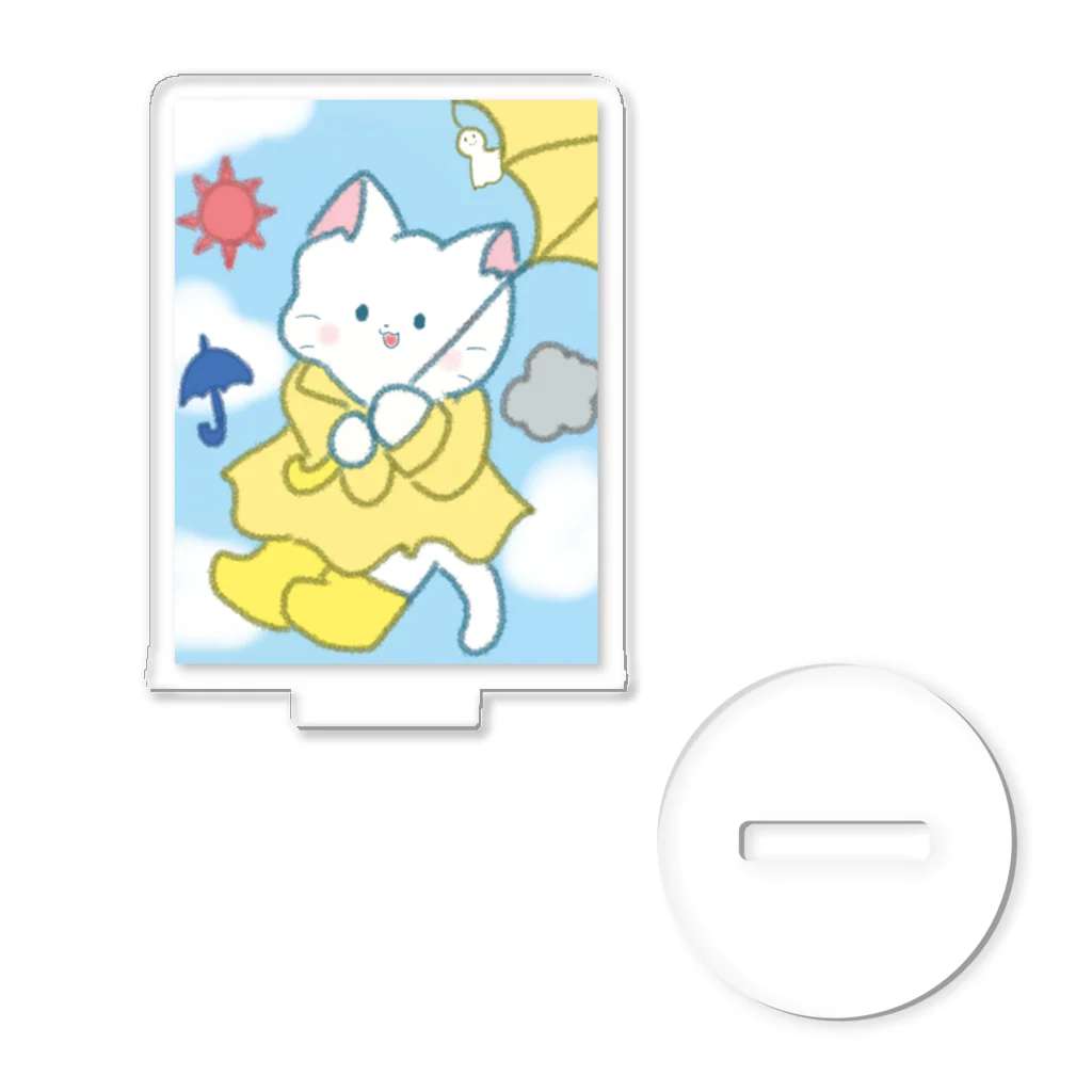 なくも/イラストレーターの気象予報ねこちゃん アクリルスタンド