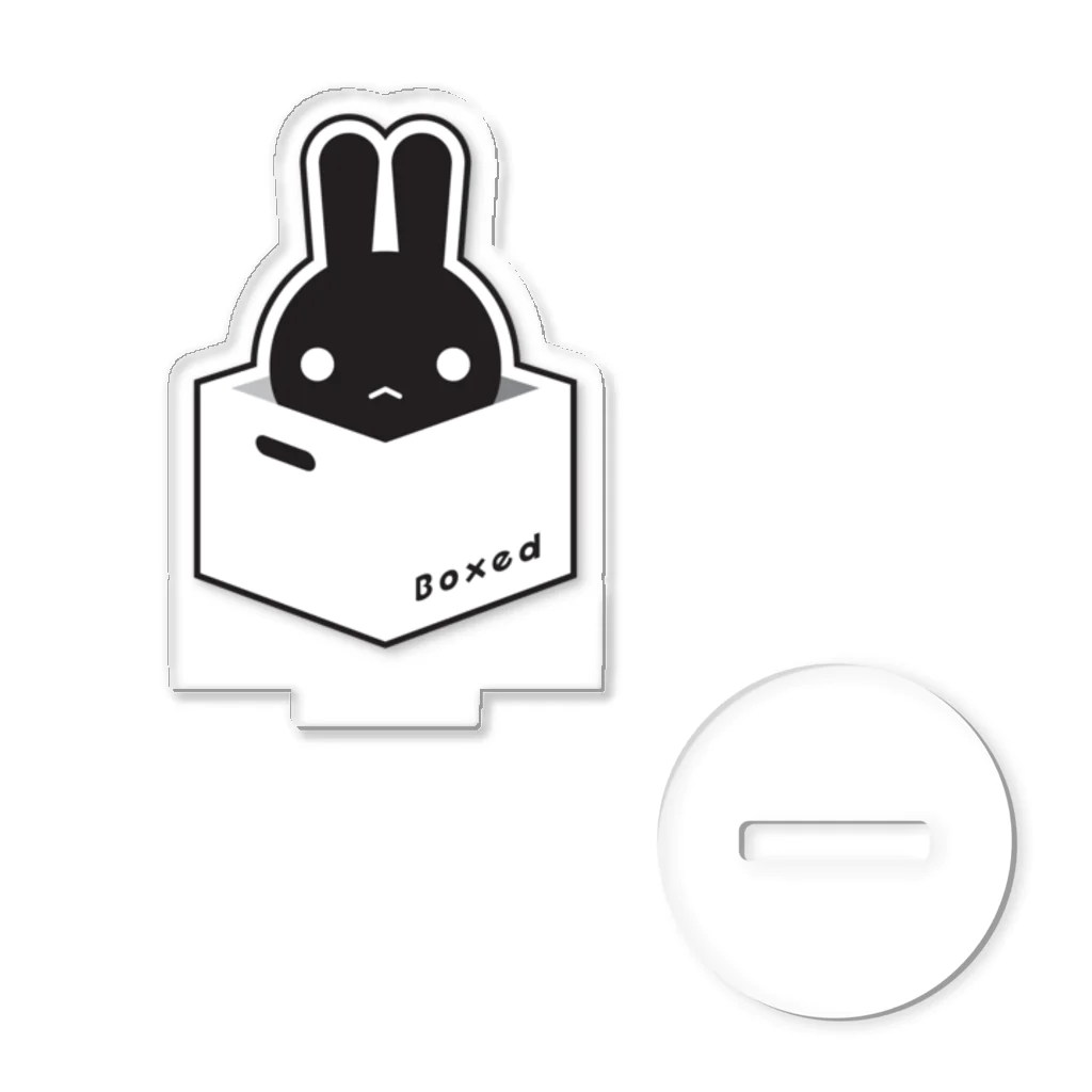 ツギハギ ニクの【Boxed * Rabbit】黒Ver Acrylic Stand