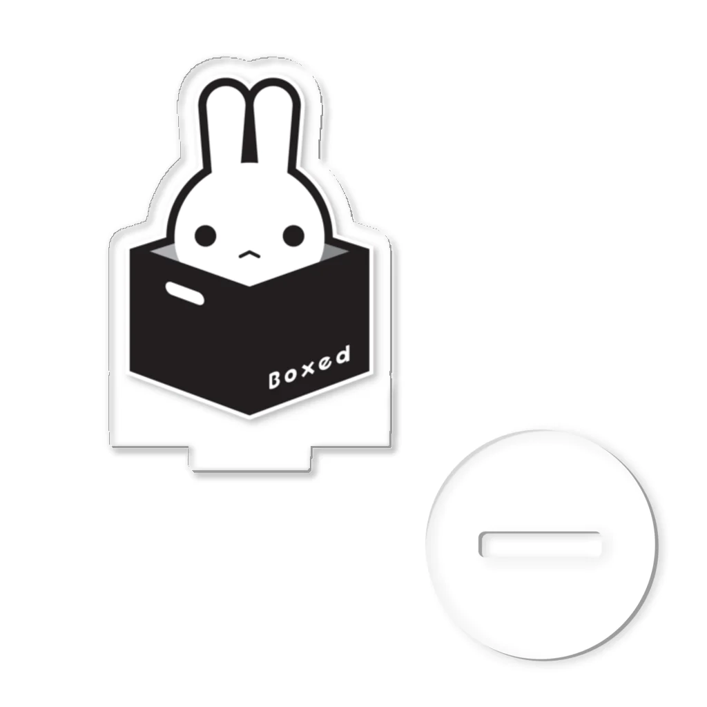 ツギハギ ニクの【Boxed * Rabbit】白Ver Acrylic Stand