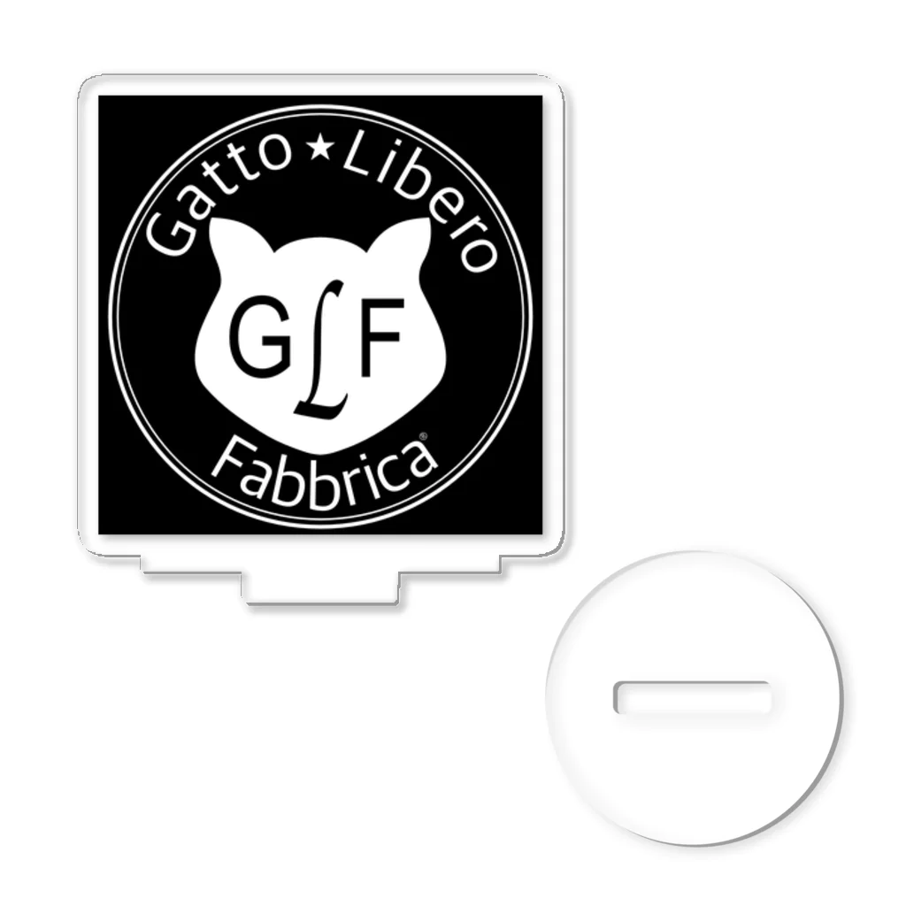 GattoLibero_FabbricaのGattoLiber Fabbricaマルロゴ Acrylic Stand