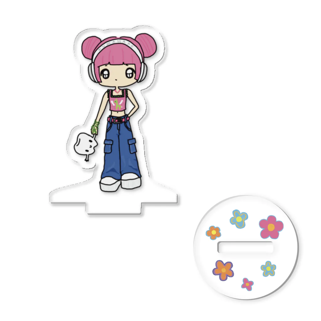 KUMAHAKO SHOPのhacoちゃん Y2Kファッション【A】 Acrylic Stand