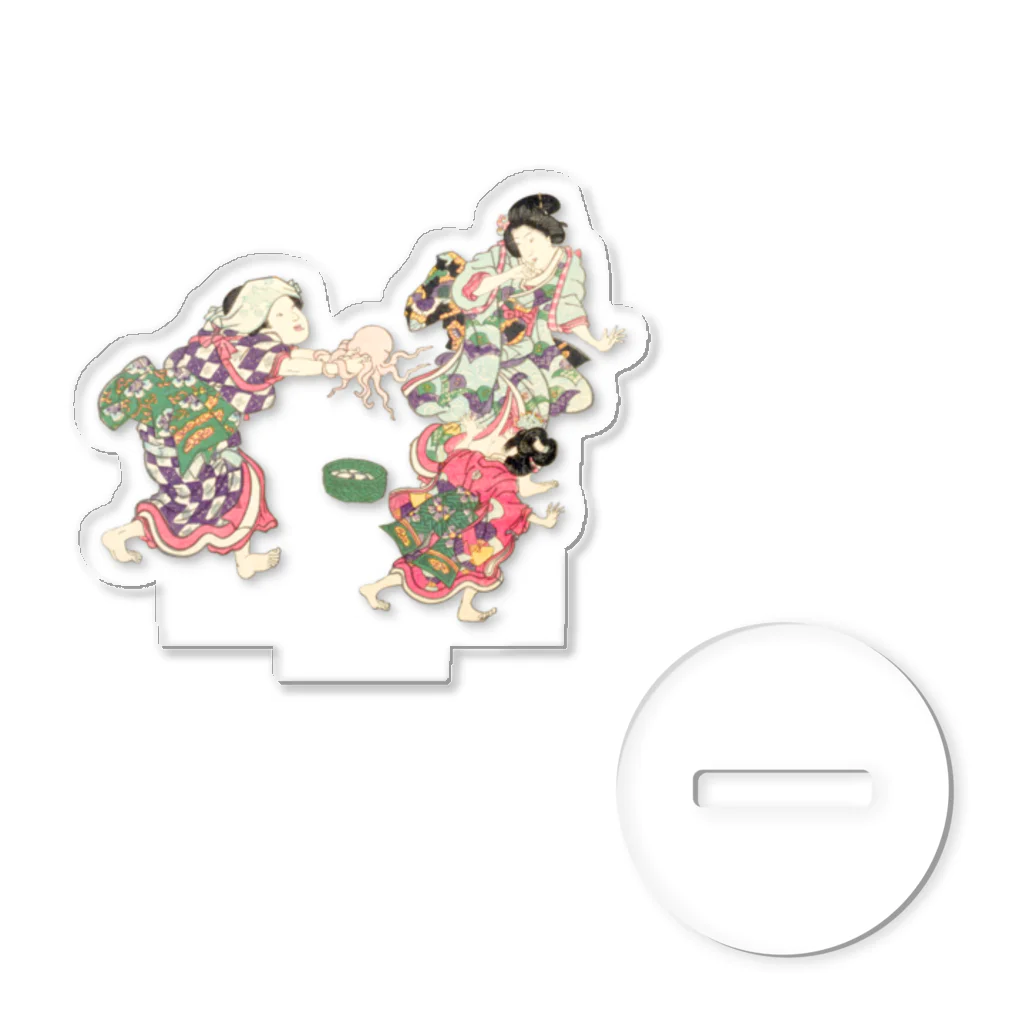 浮世絵ショップ のどぐろ　UKIYOE SHOP NODOGUROの  タコ　明石浦汐干狩図 / Akashiura clam digging Acrylic Stand