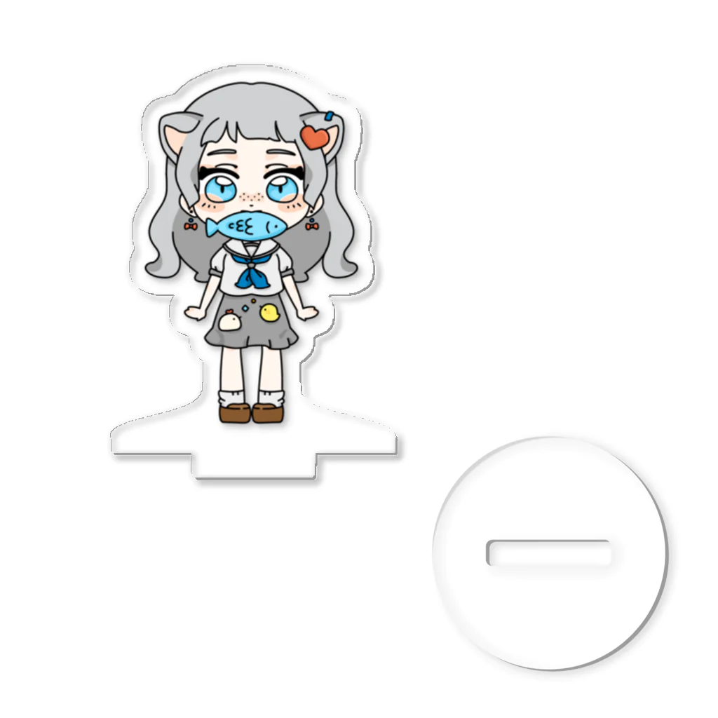 シャケのおみせやさん🐤🐟のちいさな銀シャケ Acrylic Stand