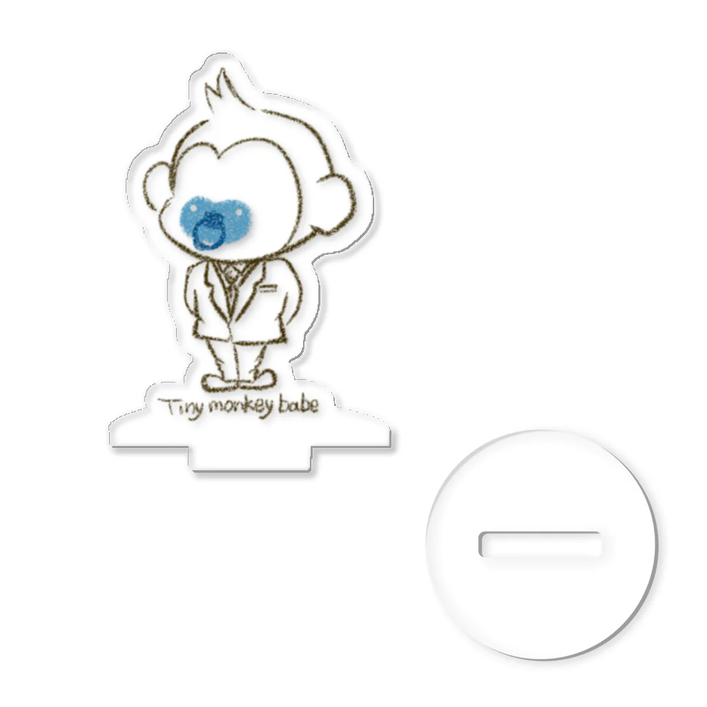 Tiny monkey babeのTiny monkey babe スーツ Acrylic Stand