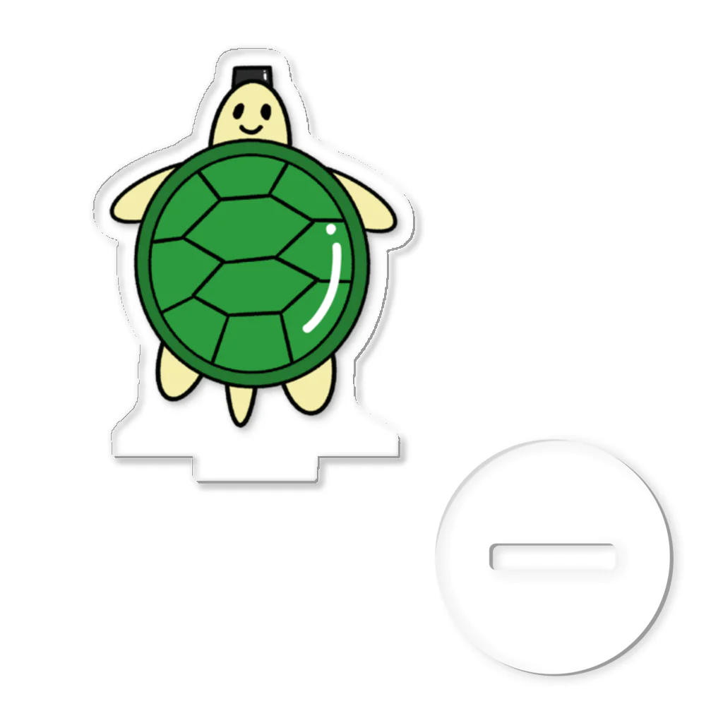 水平線クラークのアートラボの【Turtle Shoot】カメさん Acrylic Stand