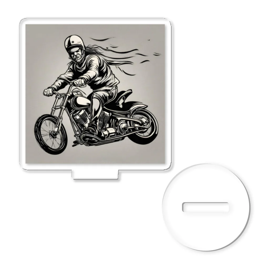 oi_0806のバイクチョッパー走ってる姿渋い Acrylic Stand