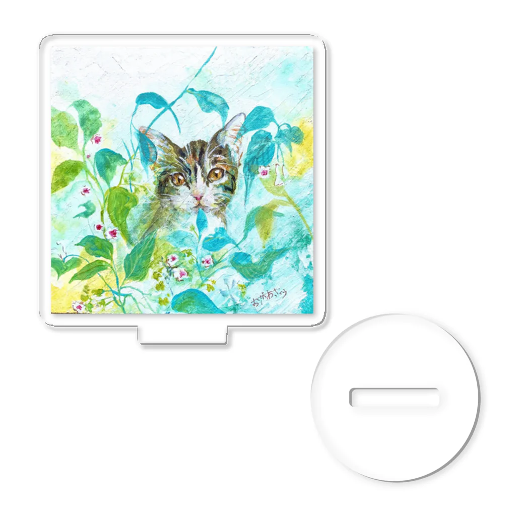 動植物絵描き屋　ogawa sakuraの夏ねこ アクリルスタンド