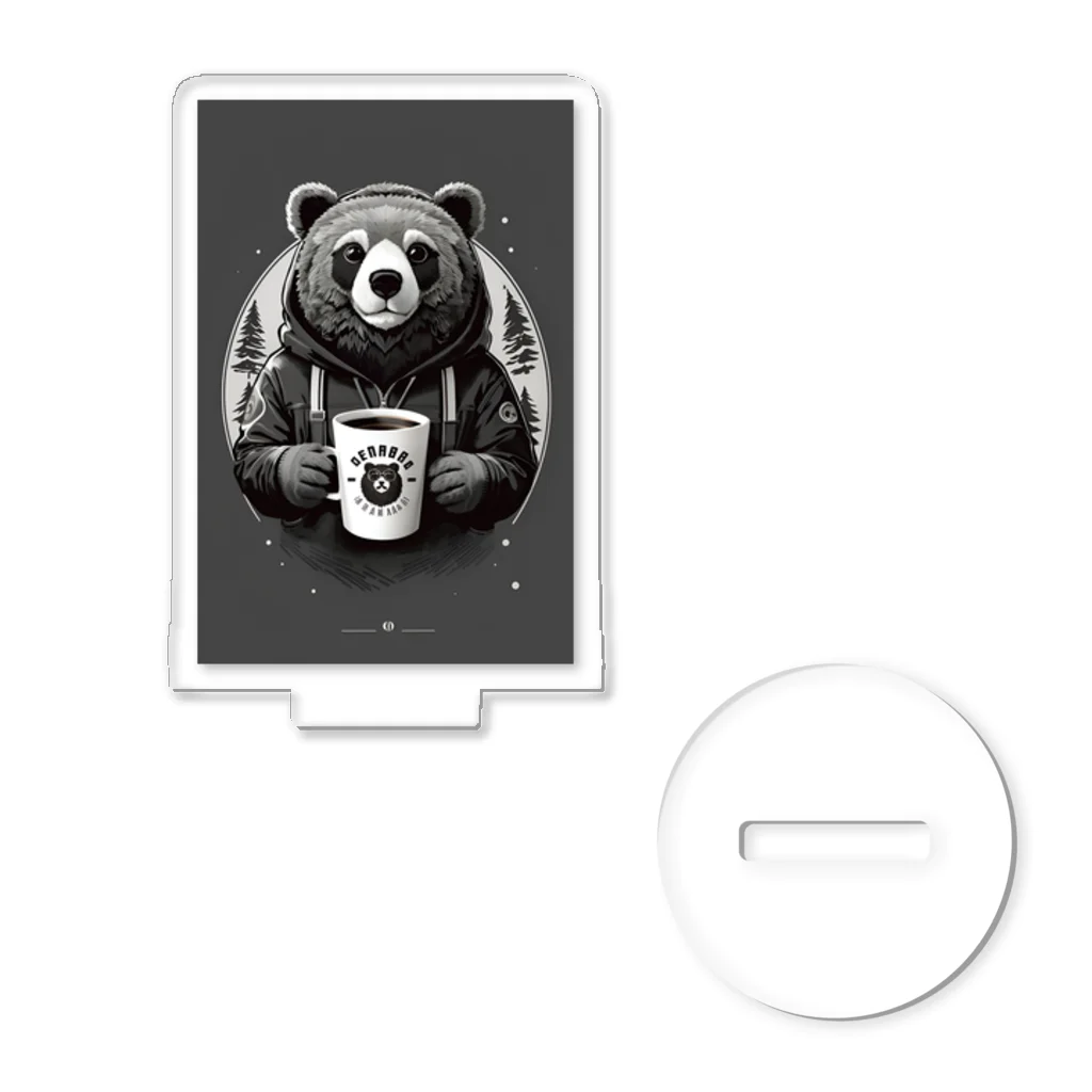 tomohyuのくまのマグカップを持つ熊くん Acrylic Stand
