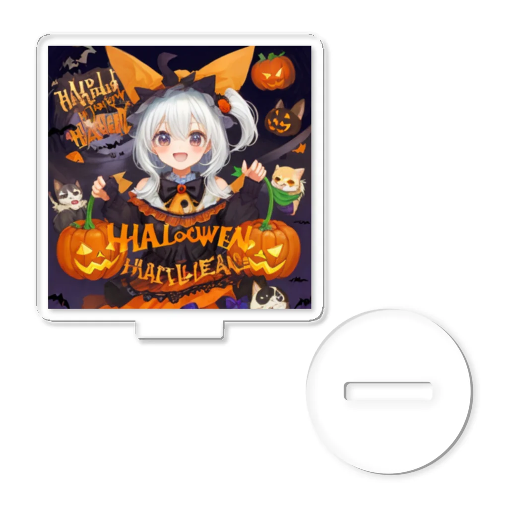 チワワ愛好家ショップのハロウィン・ハウンド・マジック: チワワと魔女のカボチャパーティー！ Acrylic Stand