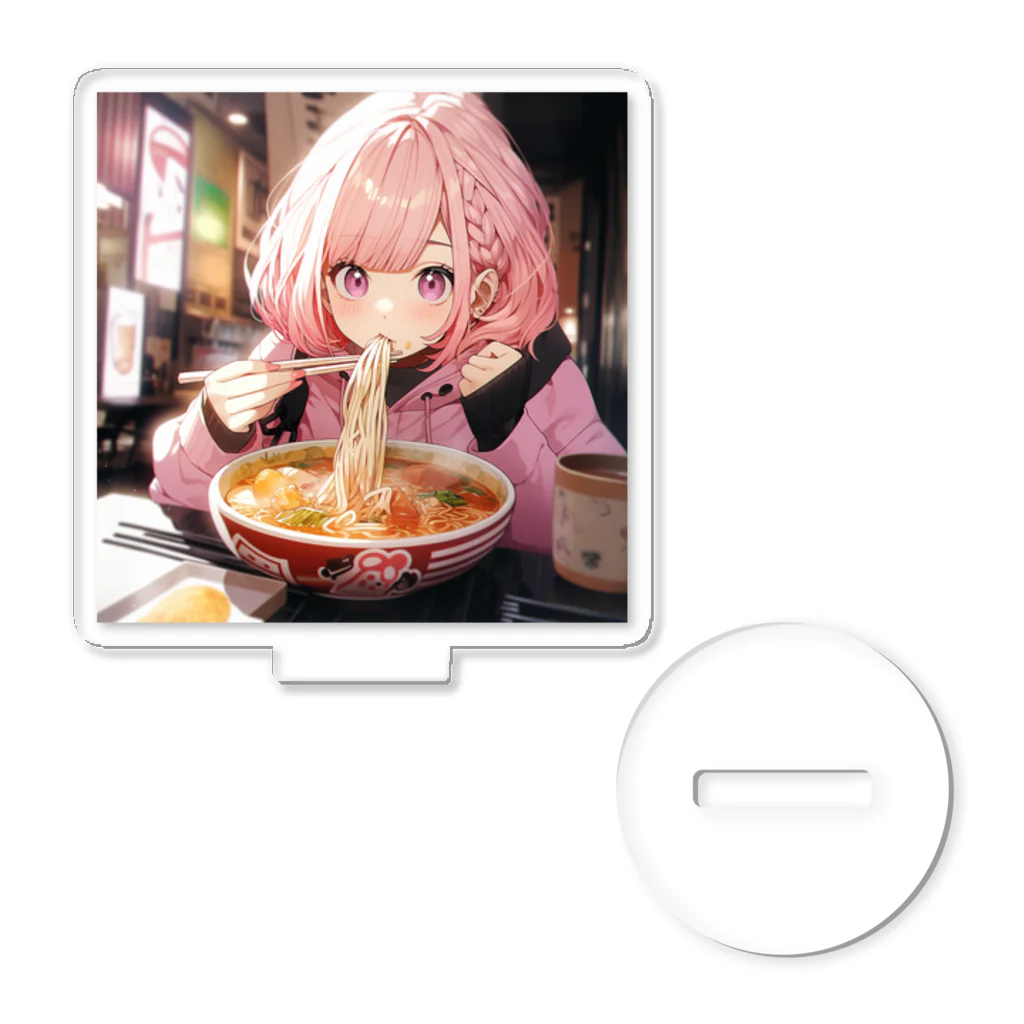 ぶーたんのラーメンをたべる女の子 アクリルスタンド