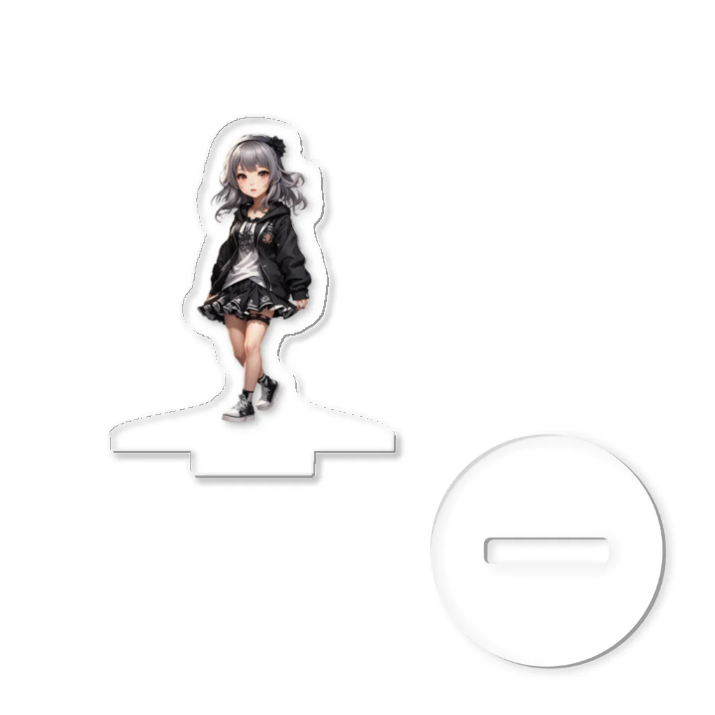 infinexus_dsgnのちびキャラ少女（Silver hair） アクリルスタンド